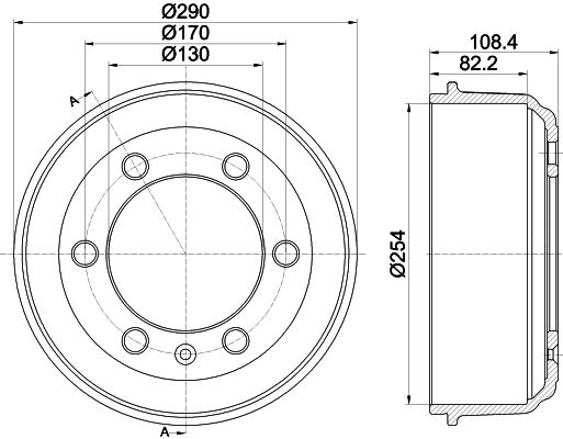 HELLA PAGID Тормозной барабан 8DT 355 300-521